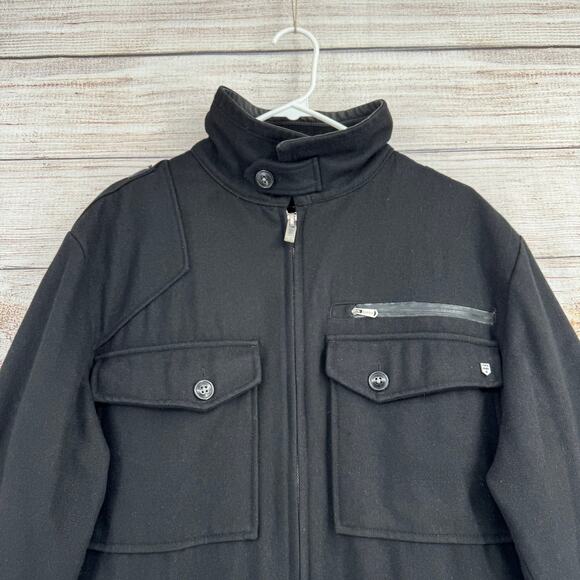 Billabong Southwest Print Lined Wool Cargo Jacket Mens XL Black Full Zip - Picture 3 of 13
